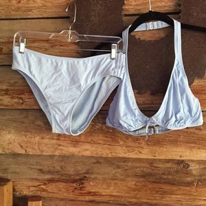 Blue 2 piece bathing suit